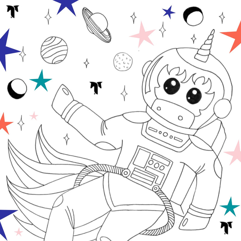 Free Download: AstroCorn Coloring Page