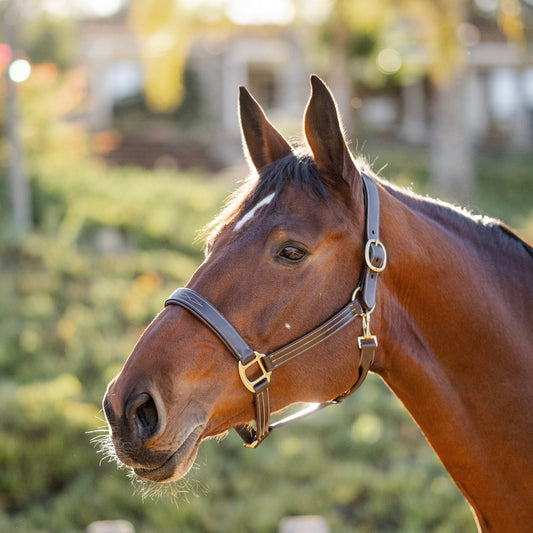 The TackHack Stewart Padded Leather Halter