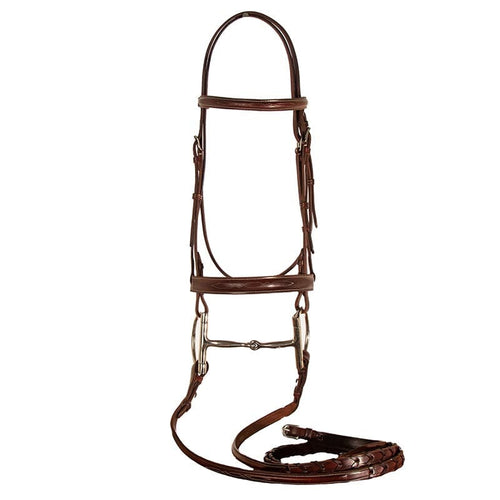 The TackHack Hunter Bridle with Laced Reins